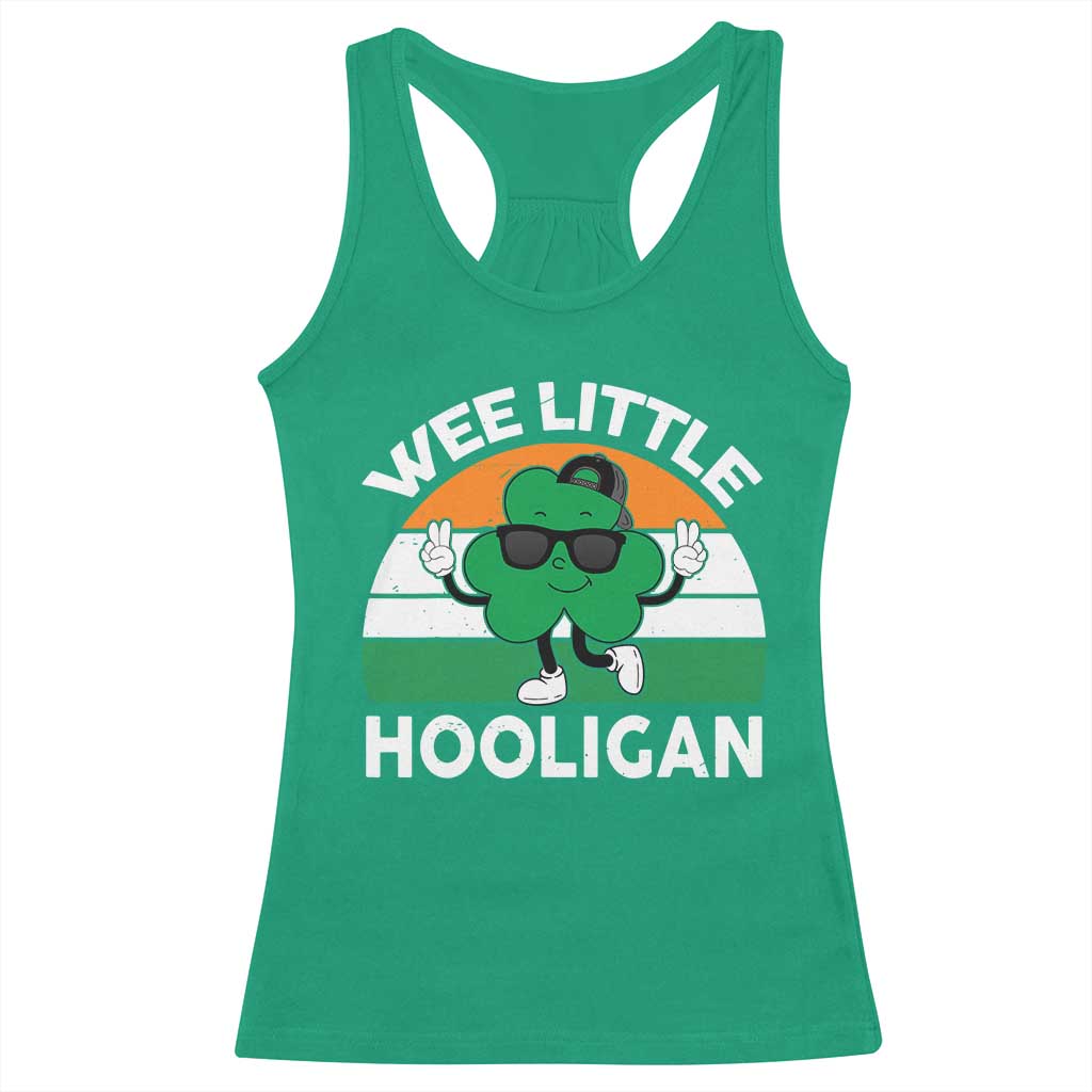 St Patricks Day Wee Little Hooligan Racerback Tank Top Funny Men Boy Kids Irish Kids TS10 Irish Green Print Your Wear