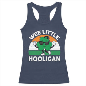 St Patricks Day Wee Little Hooligan Racerback Tank Top Funny Men Boy Kids Irish Kids TS10 Navy Print Your Wear