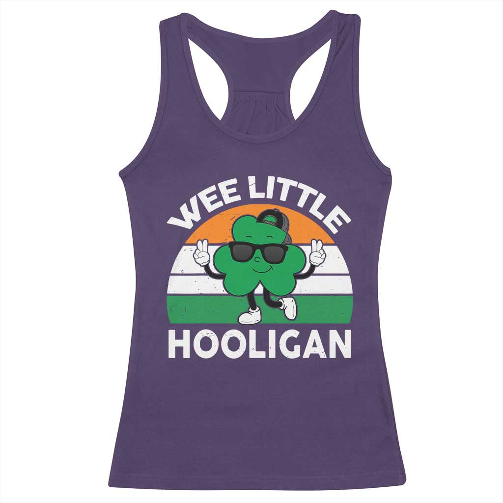 St Patricks Day Wee Little Hooligan Racerback Tank Top Funny Men Boy Kids Irish Kids TS10 Purple Print Your Wear