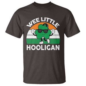 St Patricks Day Wee Little Hooligan T Shirt Funny Men Boy Kids Irish Kids TS10 Dark Chocolate Print Your Wear
