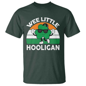 St Patricks Day Wee Little Hooligan T Shirt Funny Men Boy Kids Irish Kids TS10 Dark Forest Green Print Your Wear