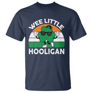 St Patricks Day Wee Little Hooligan T Shirt Funny Men Boy Kids Irish Kids TS10 Navy Print Your Wear