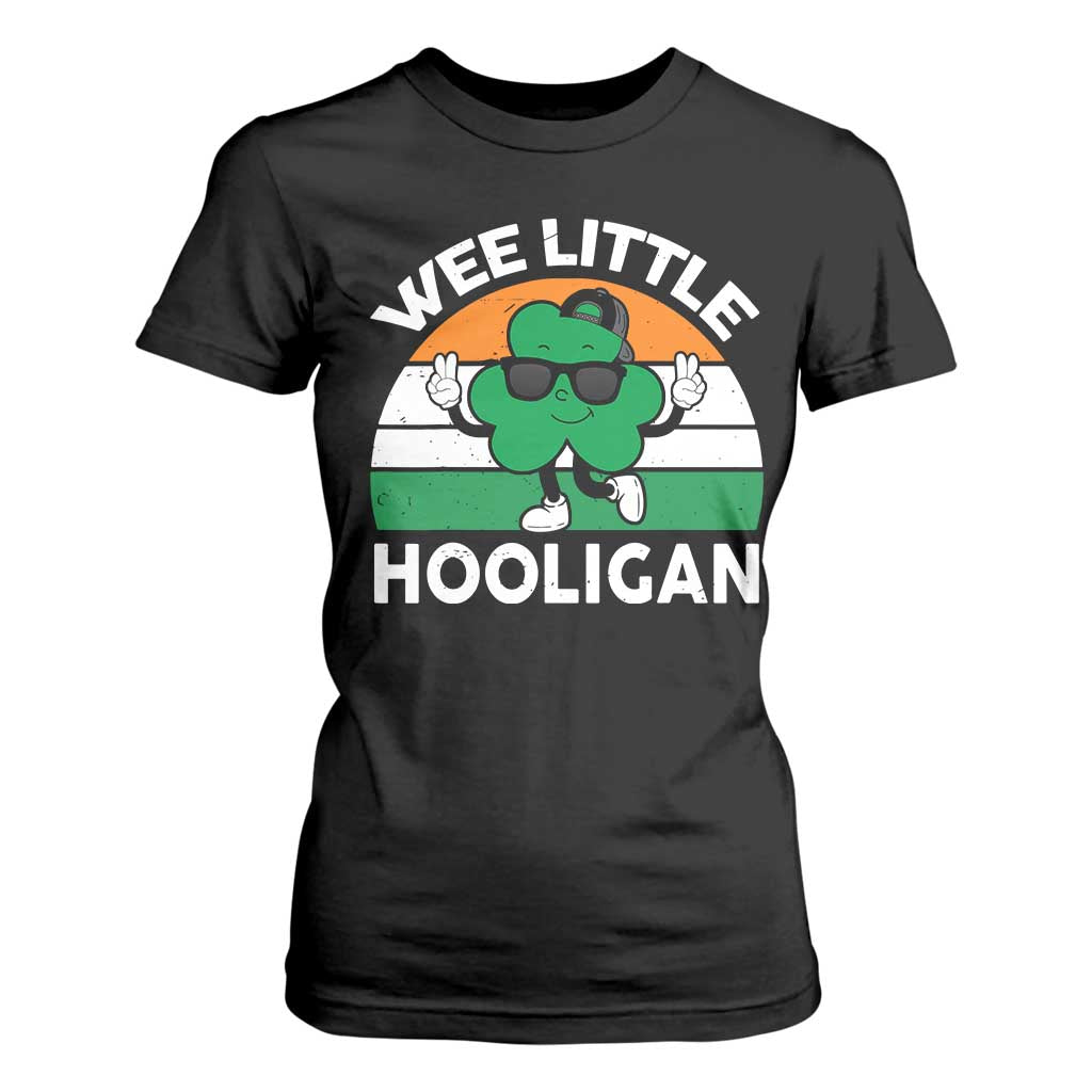 St Patricks Day Wee Little Hooligan T Shirt For Women Funny Men Boy Kids Irish Kids TS10 Black Print Your Wear
