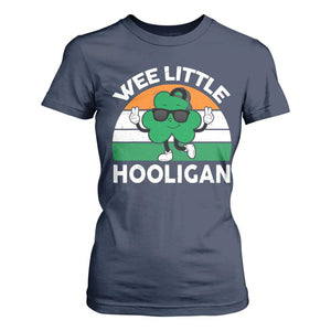 St Patricks Day Wee Little Hooligan T Shirt For Women Funny Men Boy Kids Irish Kids TS10 Navy Print Your Wear