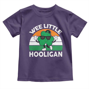 St Patricks Day Wee Little Hooligan Toddler T Shirt Funny Men Boy Kids Irish Kids TS10 Purple Print Your Wear