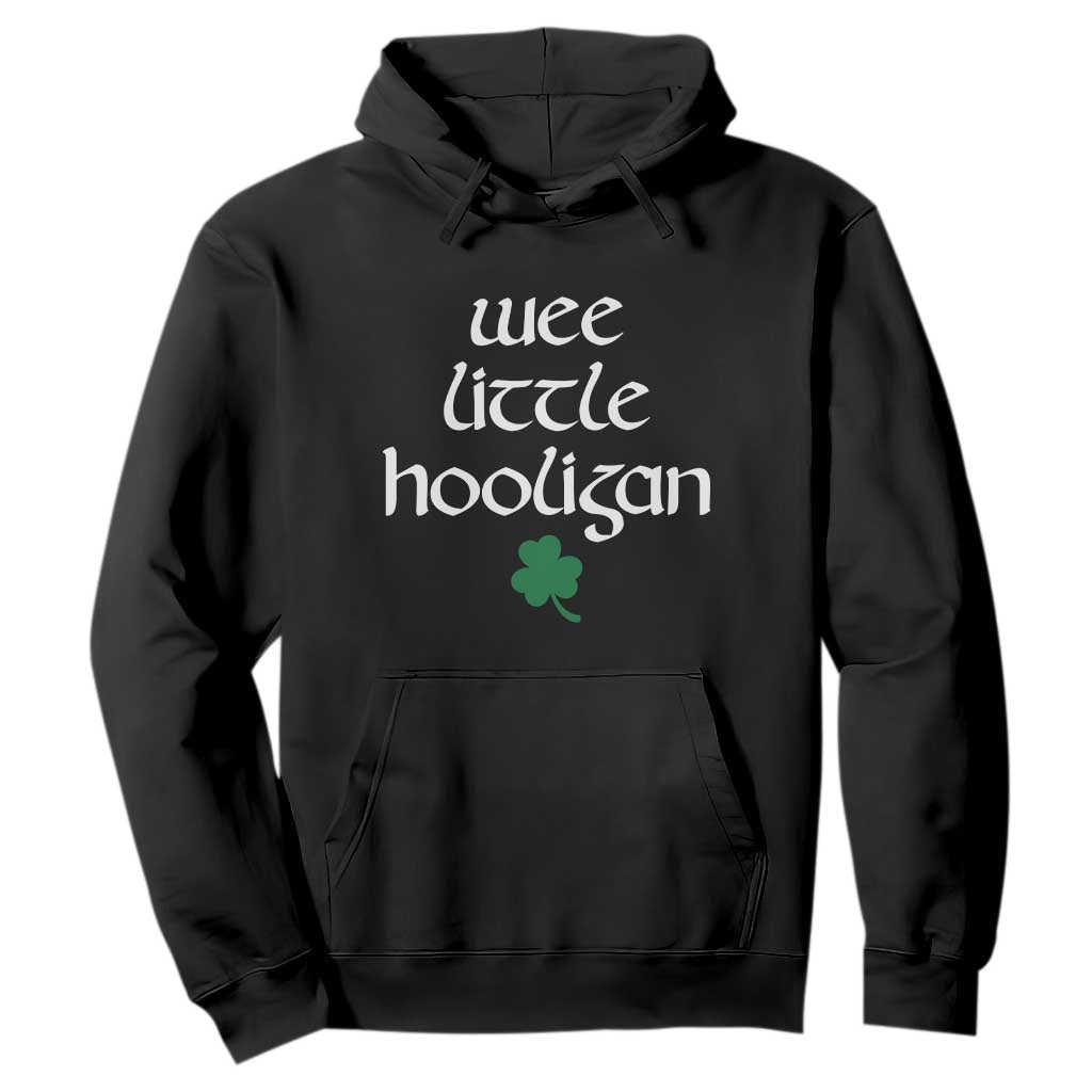 St Patricks Kids Wee Little Hooligan Hoodie TS10 Black Print Your Wear
