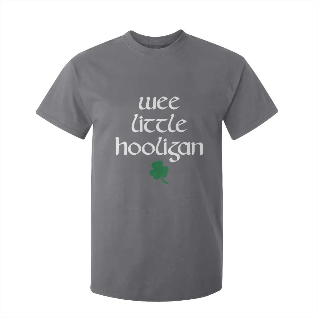 St Patricks Kids Wee Little Hooligan T Shirt For Kid TS10 Charcoal Print Your Wear