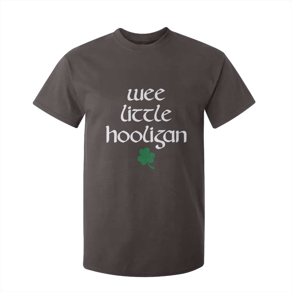 St Patricks Kids Wee Little Hooligan T Shirt For Kid TS10 Dark Chocolate Print Your Wear