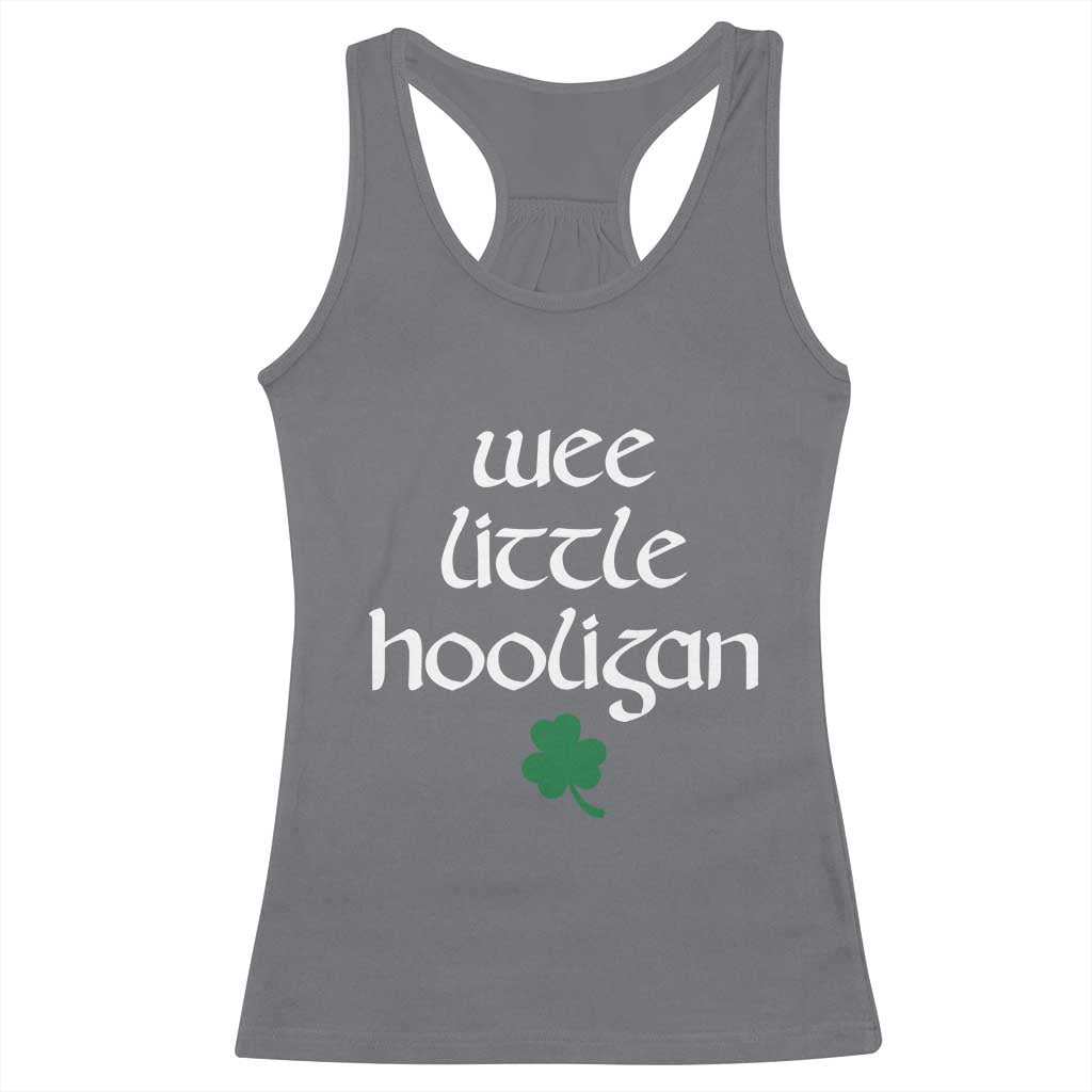 St Patricks Kids Wee Little Hooligan Racerback Tank Top TS10 Charcoal Print Your Wear