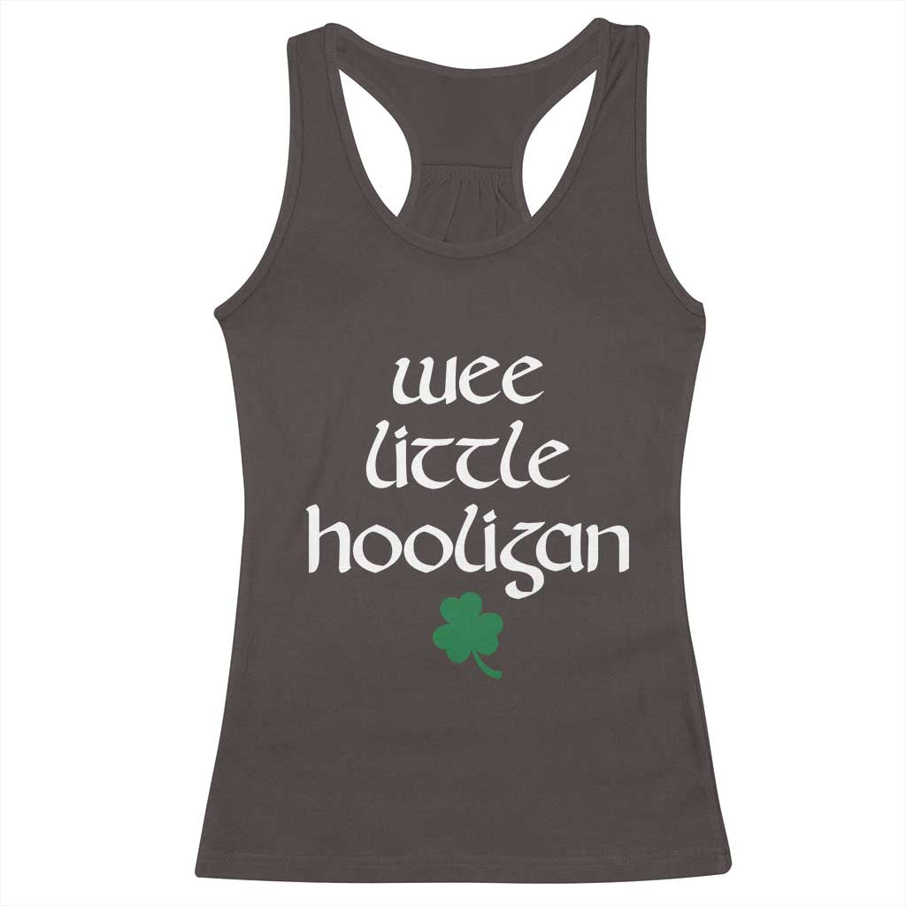 St Patricks Kids Wee Little Hooligan Racerback Tank Top TS10 Dark Chocolate Print Your Wear