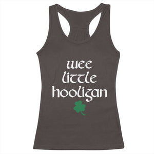 St Patricks Kids Wee Little Hooligan Racerback Tank Top TS10 Dark Chocolate Print Your Wear
