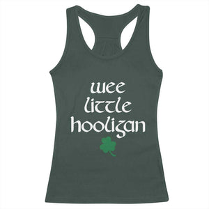 St Patricks Kids Wee Little Hooligan Racerback Tank Top TS10 Dark Forest Green Print Your Wear