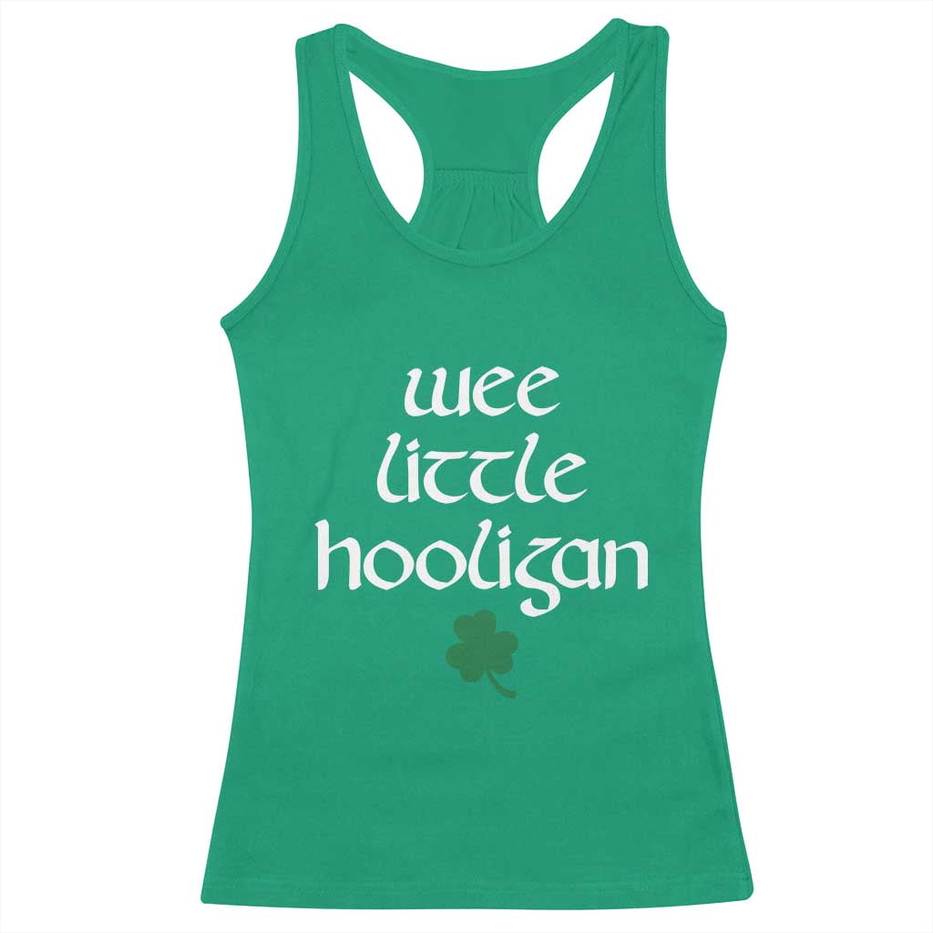 St Patricks Kids Wee Little Hooligan Racerback Tank Top TS10 Irish Green Print Your Wear