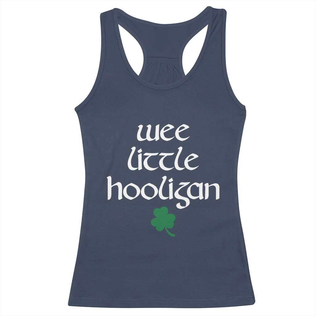 St Patricks Kids Wee Little Hooligan Racerback Tank Top TS10 Navy Print Your Wear