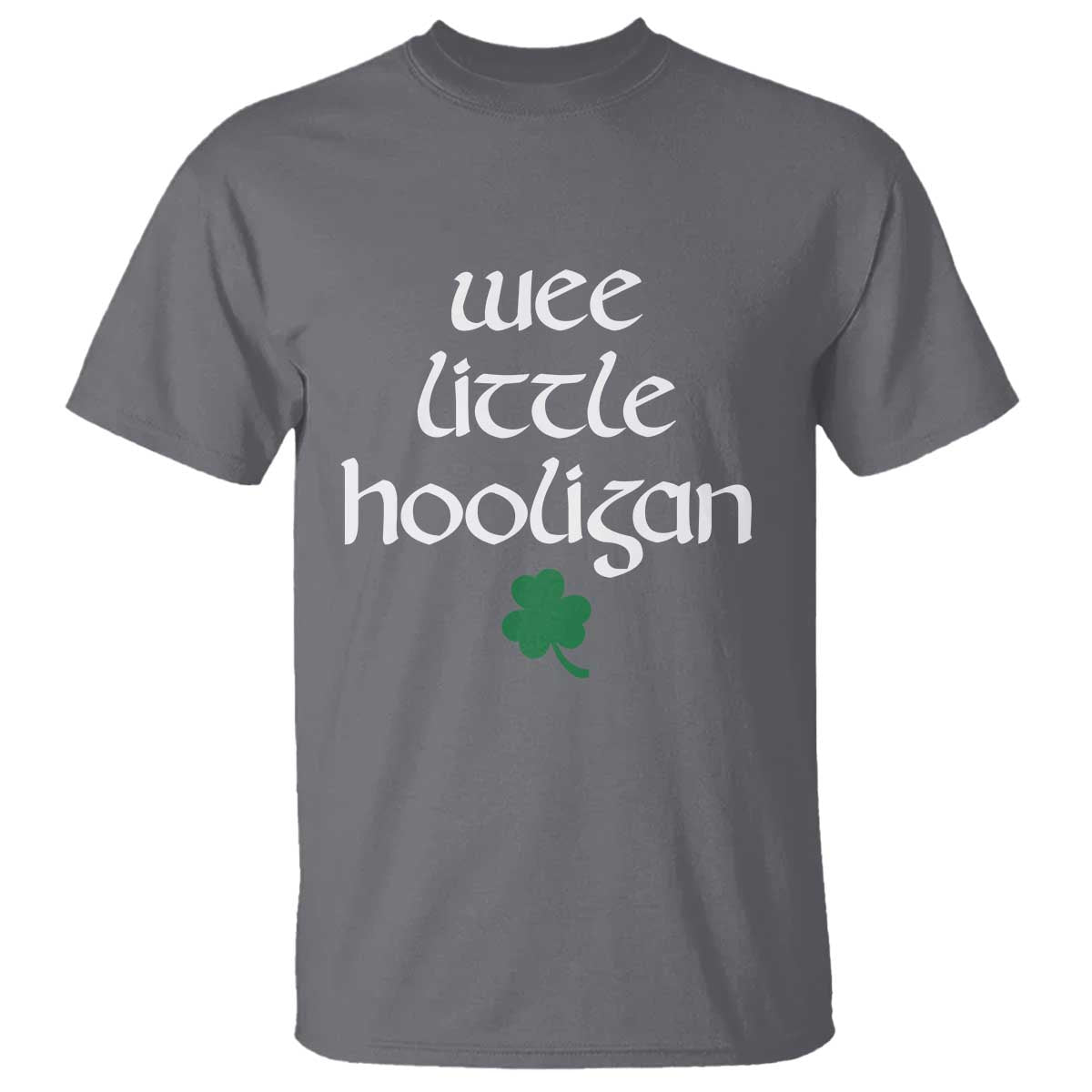 St Patricks Kids Wee Little Hooligan T Shirt TS10 Charcoal Print Your Wear
