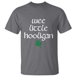 St Patricks Kids Wee Little Hooligan T Shirt TS10 Charcoal Print Your Wear