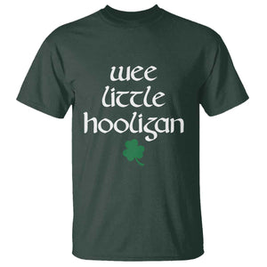 St Patricks Kids Wee Little Hooligan T Shirt TS10 Dark Forest Green Print Your Wear