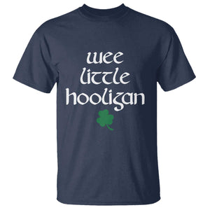 St Patricks Kids Wee Little Hooligan T Shirt TS10 Navy Print Your Wear