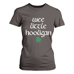 St Patricks Kids Wee Little Hooligan T Shirt For Women TS10 Dark Chocolate Print Your Wear