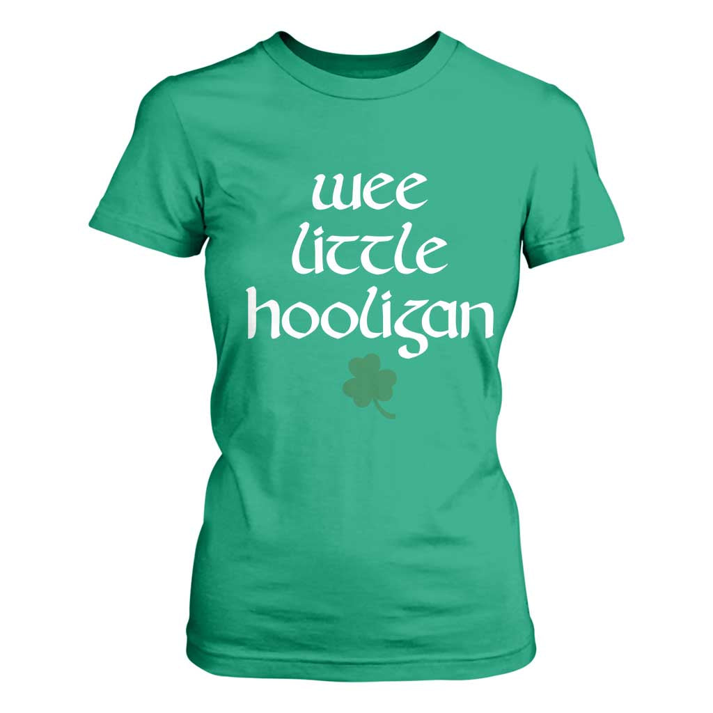 St Patricks Kids Wee Little Hooligan T Shirt For Women TS10 Irish Green Print Your Wear