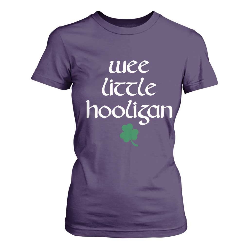St Patricks Kids Wee Little Hooligan T Shirt For Women TS10 Purple Print Your Wear