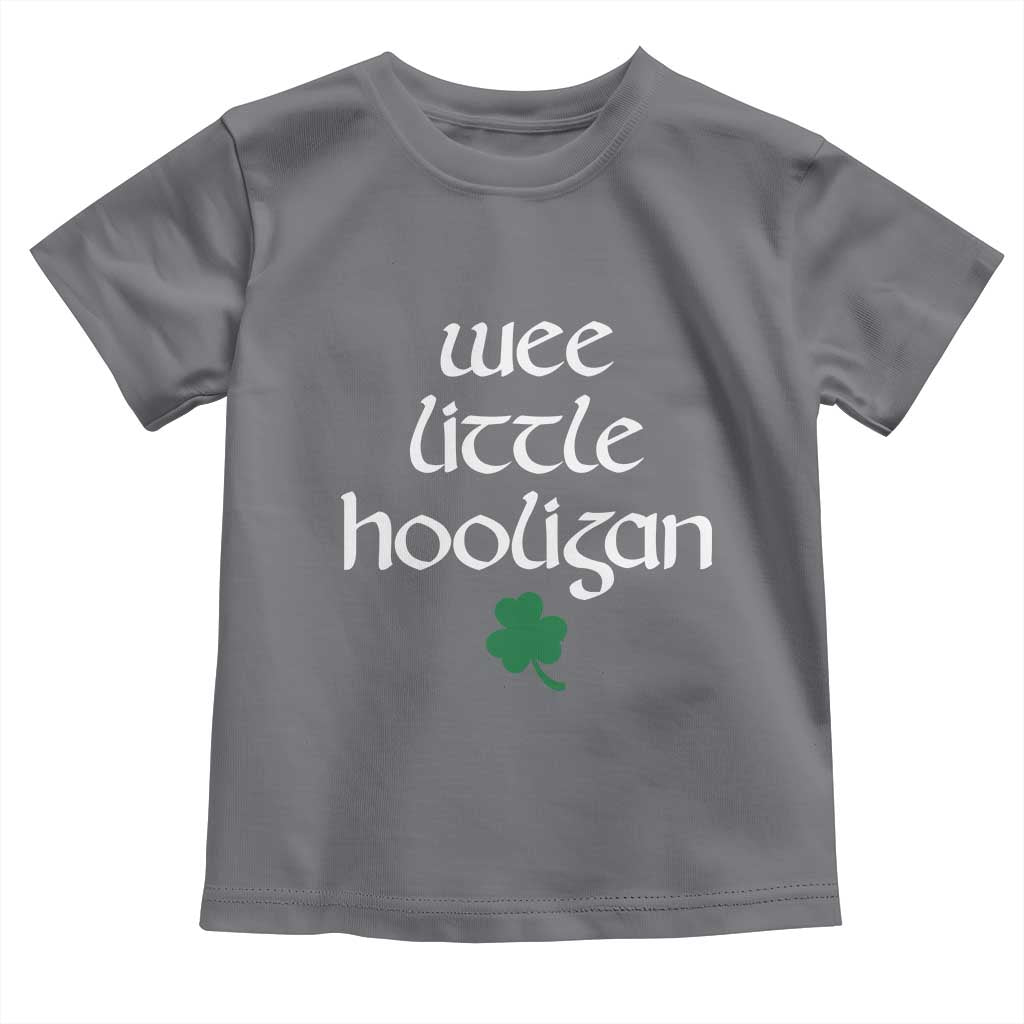 St Patricks Kids Wee Little Hooligan Toddler T Shirt TS10 Charcoal Print Your Wear