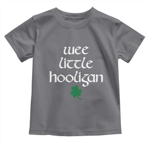 St Patricks Kids Wee Little Hooligan Toddler T Shirt TS10 Charcoal Print Your Wear