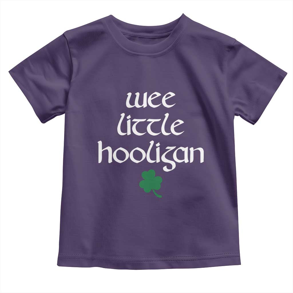 St Patricks Kids Wee Little Hooligan Toddler T Shirt TS10 Purple Print Your Wear