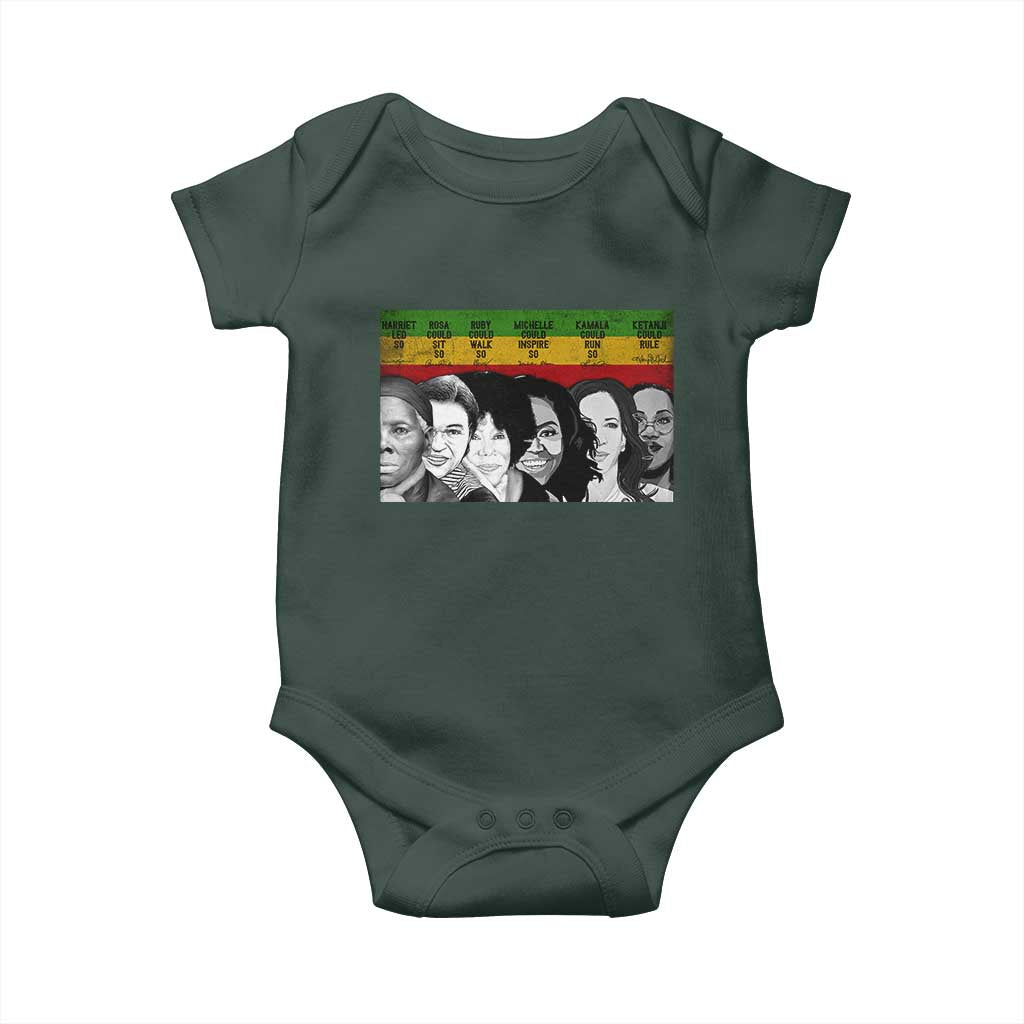 Black Pride Baby Onesie Harriet Led Rosa Could Sit Ruby Could Walk Michelle Could Inspire Kamala Could Run Ketanji Could Rule TS10 Print Your Wear