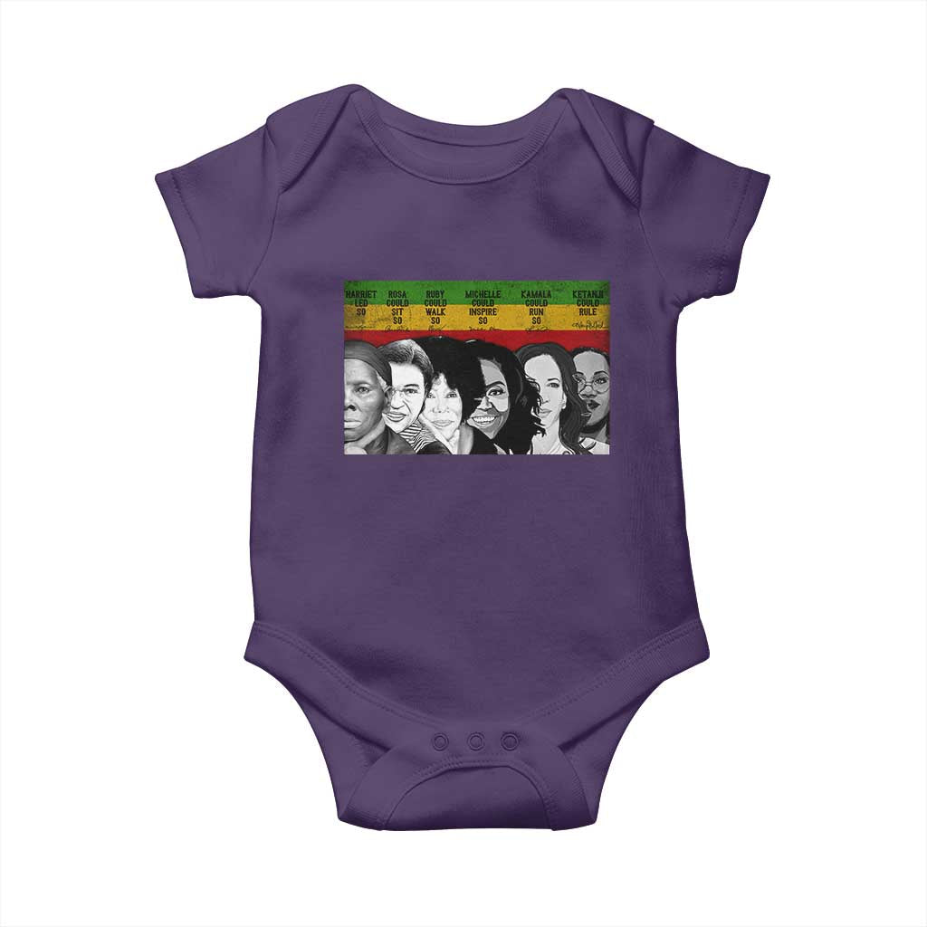 Black Pride Baby Onesie Harriet Led Rosa Could Sit Ruby Could Walk Michelle Could Inspire Kamala Could Run Ketanji Could Rule TS10 Purple Print Your Wear