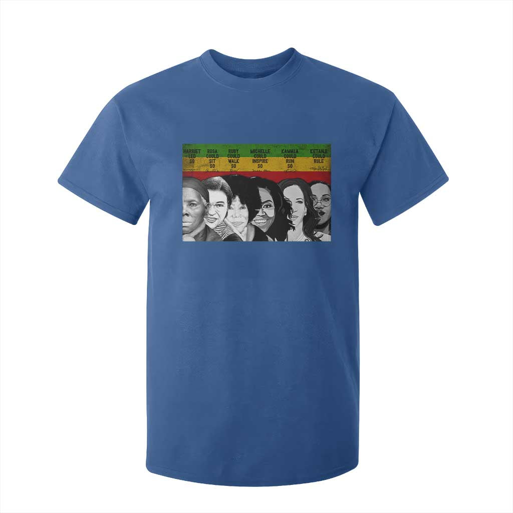 Black Pride T Shirt For Kid Harriet Led Rosa Could Sit Ruby Could Walk Michelle Could Inspire Kamala Could Run Ketanji Could Rule TS10 Royal Blue Print Your Wear