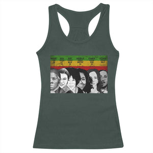 Black Pride Racerback Tank Top Harriet Led Rosa Could Sit Ruby Could Walk Michelle Could Inspire Kamala Could Run Ketanji Could Rule TS10 Dark Forest Green Print Your Wear