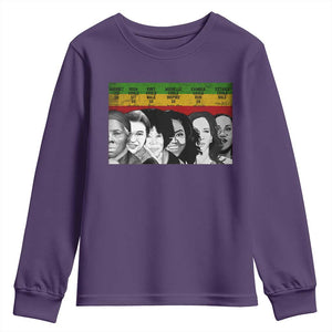 Black Pride Youth Sweatshirt Harriet Led Rosa Could Sit Ruby Could Walk Michelle Could Inspire Kamala Could Run Ketanji Could Rule TS10 Purple Print Your Wear