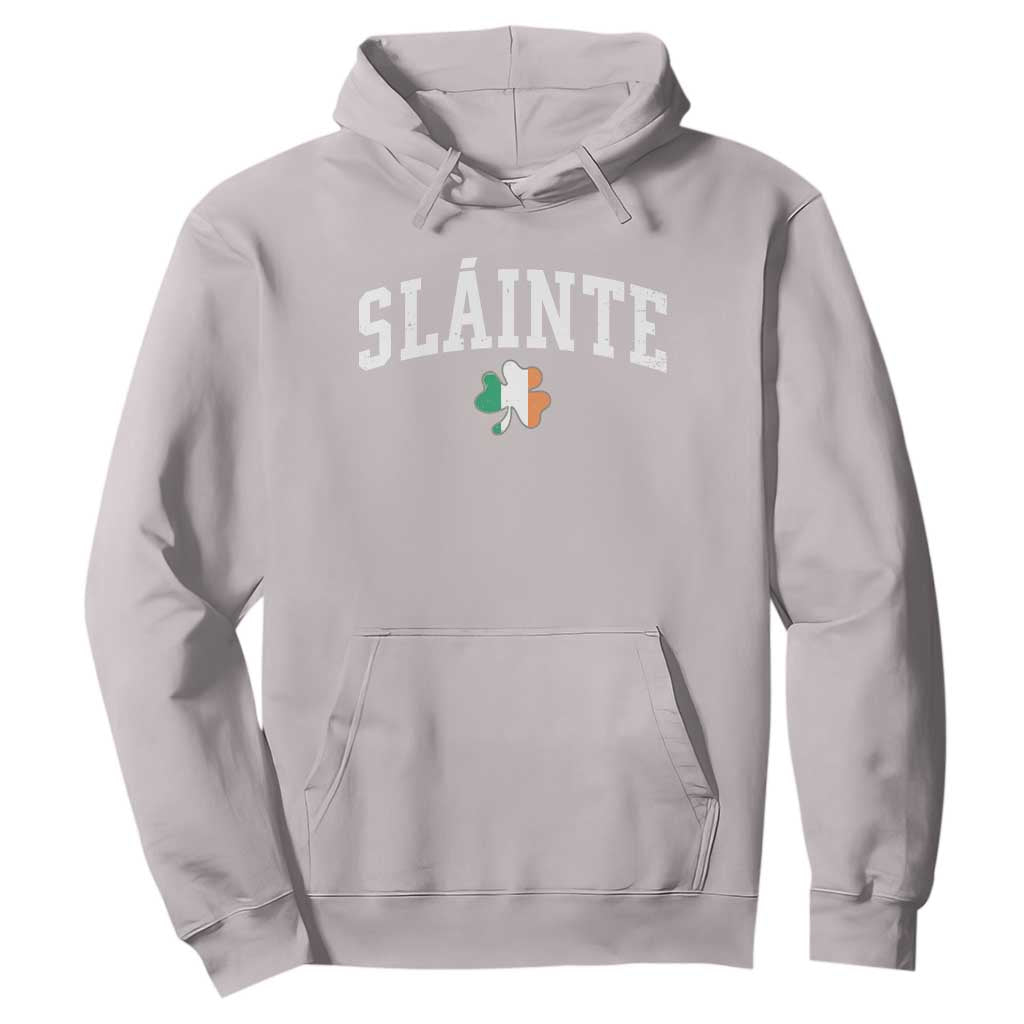 St Patricks Day Hoodie Retro Slainte Shamrock Lucky Irish Day Gift TS10 Ice Gray Print Your Wear
