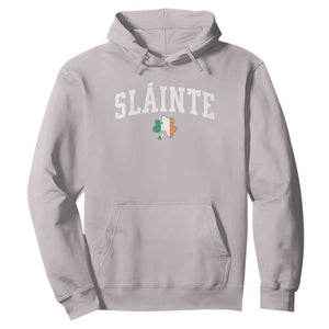 St Patricks Day Hoodie Retro Slainte Shamrock Lucky Irish Day Gift TS10 Ice Gray Print Your Wear