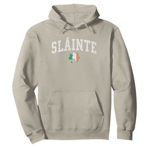St Patricks Day Hoodie Retro Slainte Shamrock Lucky Irish Day Gift TS10 Sand Print Your Wear