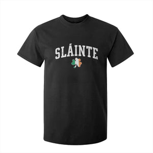 St Patricks Day T Shirt For Kid Retro Slainte Shamrock Lucky Irish Day Gift TS10 Black Print Your Wear