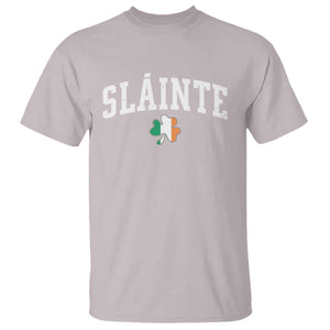 St Patricks Day T Shirt Retro Slainte Shamrock Lucky Irish Day Gift TS10 Ice Gray Print Your Wear