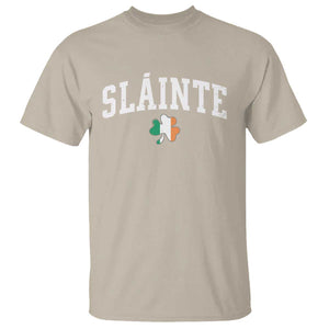 St Patricks Day T Shirt Retro Slainte Shamrock Lucky Irish Day Gift TS10 Sand Print Your Wear