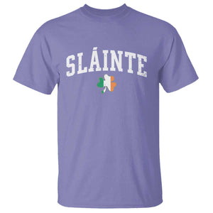 St Patricks Day T Shirt Retro Slainte Shamrock Lucky Irish Day Gift TS10 Violet Print Your Wear
