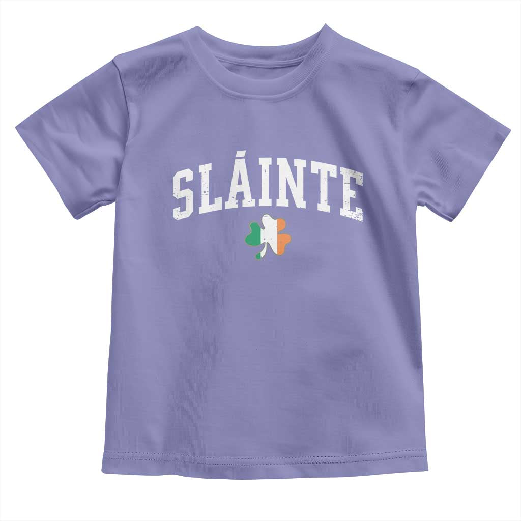 St Patricks Day Toddler T Shirt Retro Slainte Shamrock Lucky Irish Day Gift TS10 Violet Print Your Wear