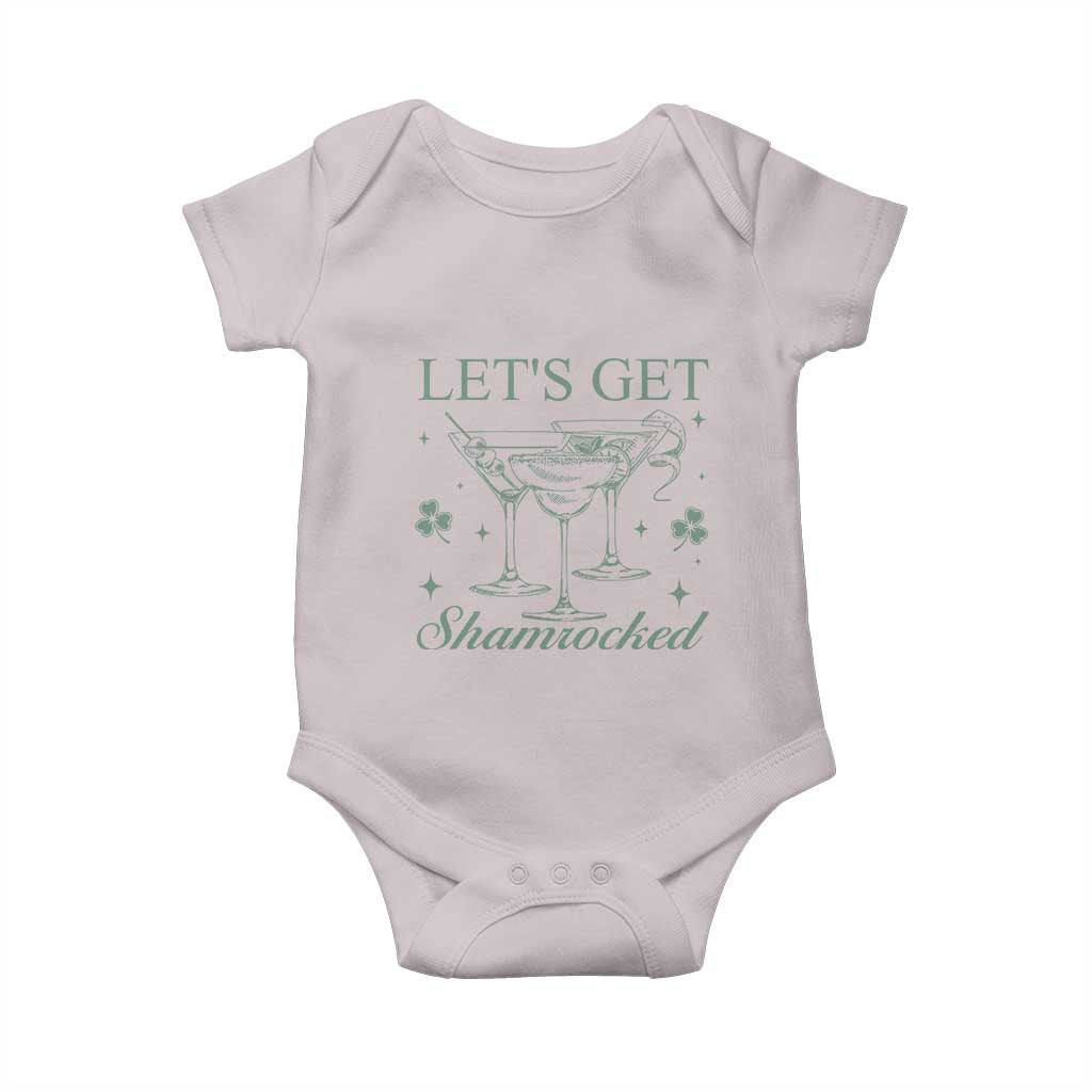 Lets Get Shamrocked St Patricks Day Baby Onesie TS10 Ice Gray Print Your Wear