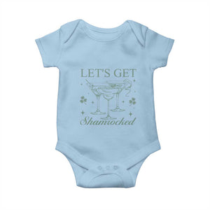 Lets Get Shamrocked St Patricks Day Baby Onesie TS10 Light Blue Print Your Wear