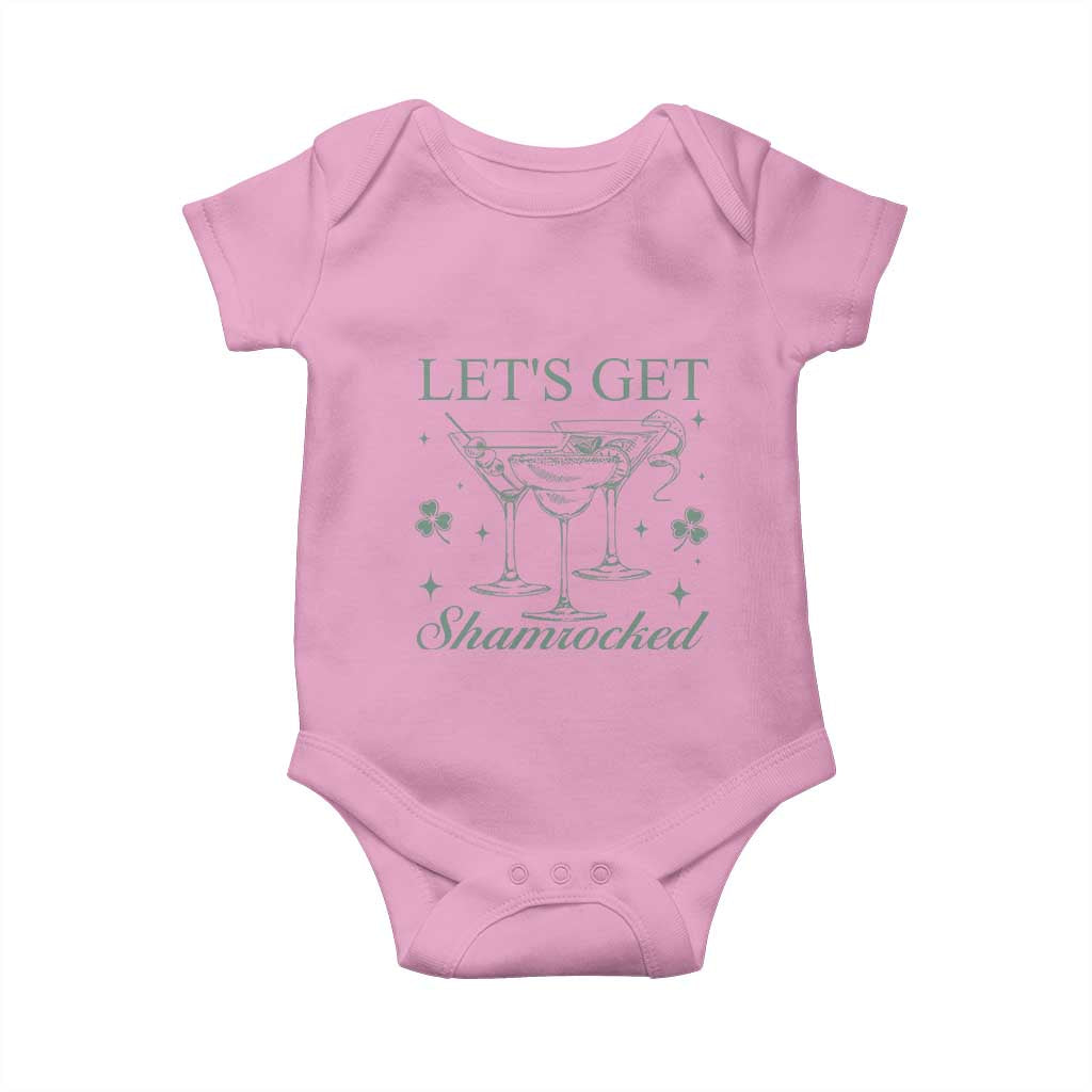 Lets Get Shamrocked St Patricks Day Baby Onesie TS10 Light Pink Print Your Wear