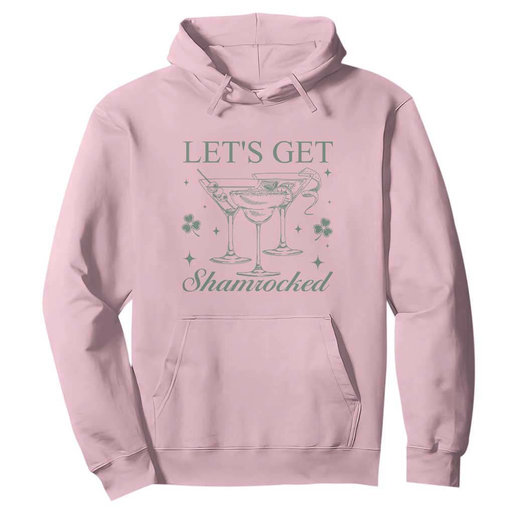 Lets Get Shamrocked St Patricks Day Hoodie TS10 Light Pink Print Your Wear