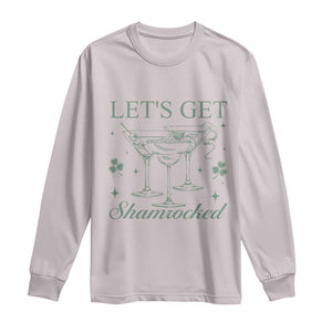 Lets Get Shamrocked St Patricks Day Long Sleeve Shirt TS10 Ice Gray Print Your Wear