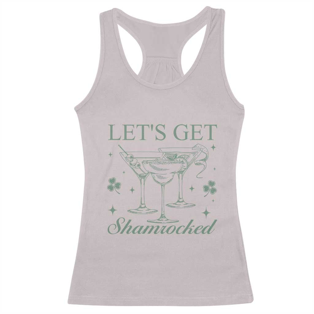 Lets Get Shamrocked St Patricks Day Racerback Tank Top TS10 Ice Gray Print Your Wear