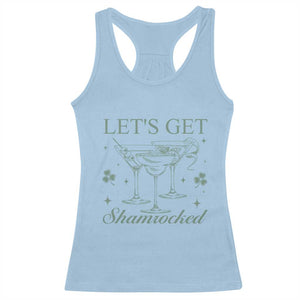 Lets Get Shamrocked St Patricks Day Racerback Tank Top TS10 Light Blue Print Your Wear