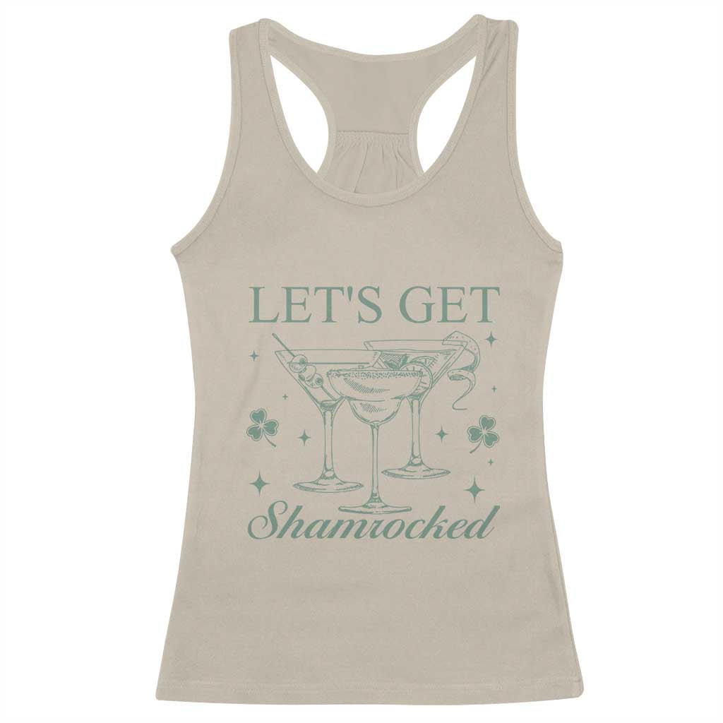 Lets Get Shamrocked St Patricks Day Racerback Tank Top TS10 Sand Print Your Wear