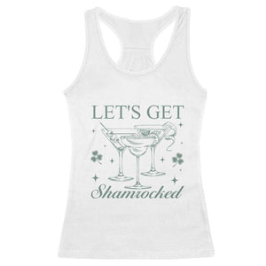 Lets Get Shamrocked St Patricks Day Racerback Tank Top TS10 White Print Your Wear